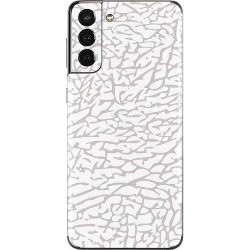 Elephant Print White Galaxy S21 Plus 5G Skin