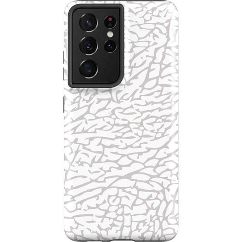 Elephant Print White Galaxy S21 Ultra 5G Pro Case