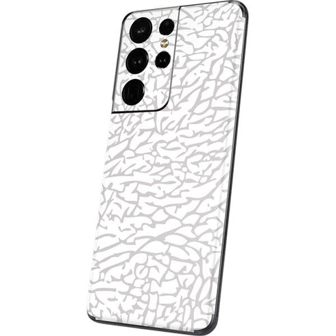 Elephant Print White Galaxy S21 Ultra 5G Skin