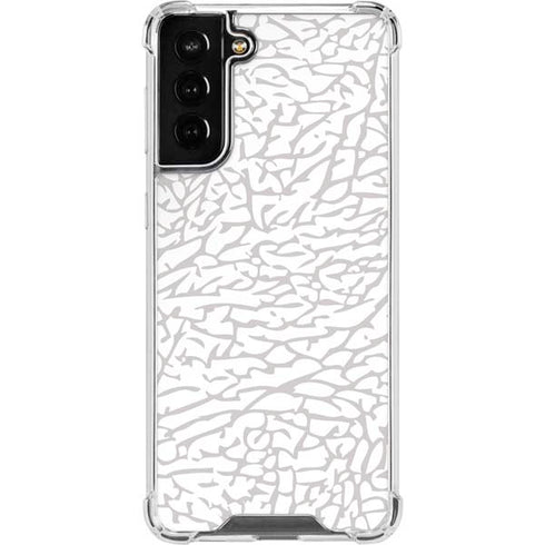 Elephant Print White Galaxy S22 Plus Clear Case