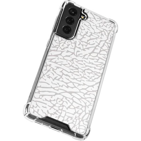 Elephant Print White Galaxy S22 Plus Clear Case