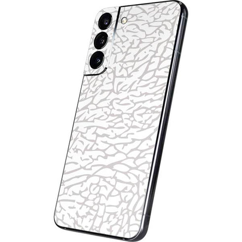Elephant Print White Galaxy S22 Plus Skin
