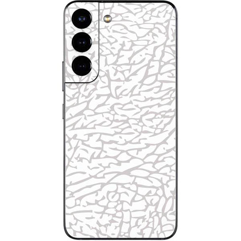 Elephant Print White Galaxy S22 Skin
