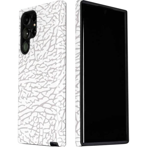 Elephant Print White Galaxy S22 Ultra Pro Case