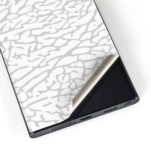 Elephant Print White Galaxy S22 Ultra Skin