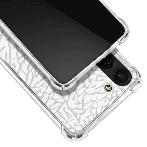 Elephant Print White Galaxy S23 Clear Case