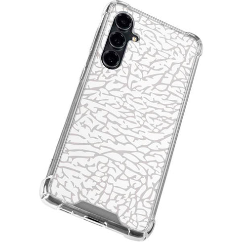 Elephant Print White Galaxy S23 FE Clear Case