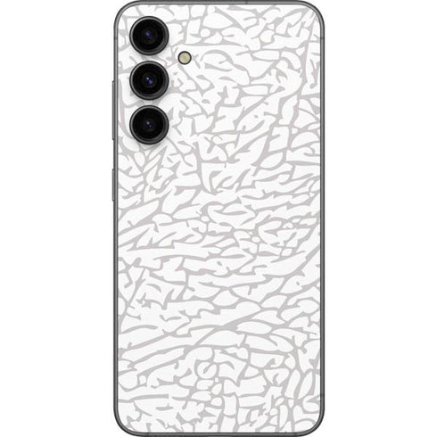 Elephant Print White Galaxy S23 FE Skin
