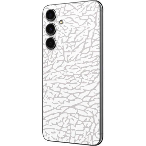 Elephant Print White Galaxy S23 FE Skin