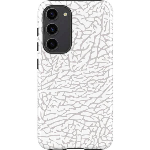 Elephant Print White Galaxy S23 Plus Pro Case