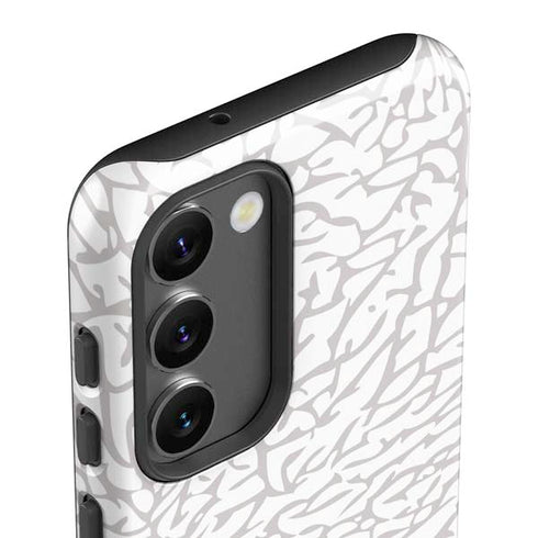 Elephant Print White Galaxy S23 Plus Pro Case