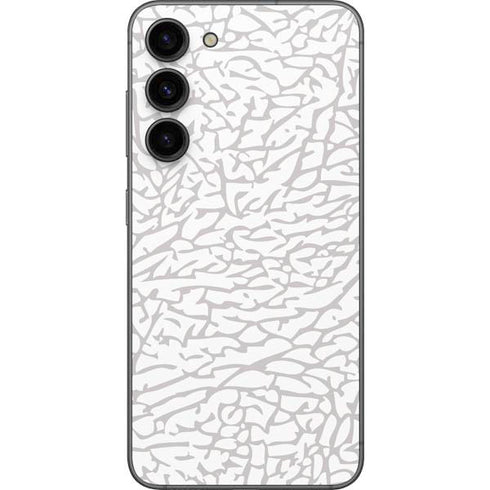 Elephant Print White Galaxy S23 Plus Skin