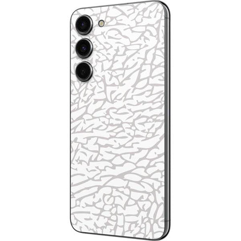 Elephant Print White Galaxy S23 Plus Skin