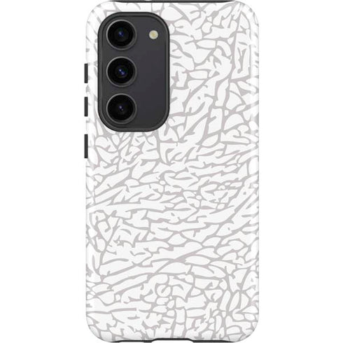 Elephant Print White Galaxy S23 Pro Case