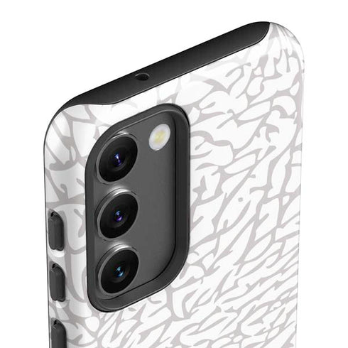 Elephant Print White Galaxy S23 Pro Case