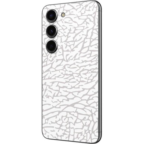 Elephant Print White Galaxy S23 Skin