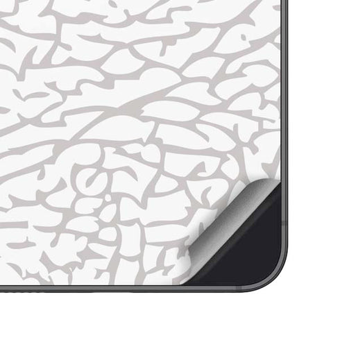 Elephant Print White Galaxy S23 Skin