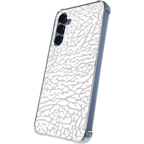 Elephant Print White Galaxy S24 Clear Case