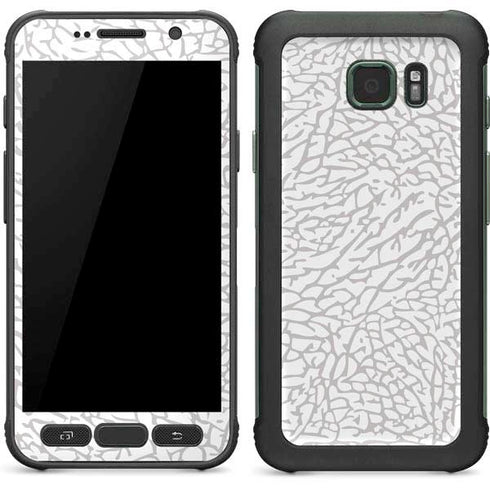 Elephant Print White Galaxy S7 Active Skin