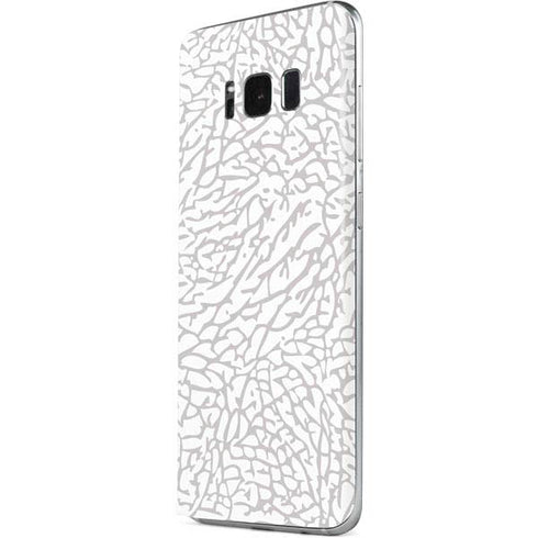 Elephant Print White Galaxy S8 Skin