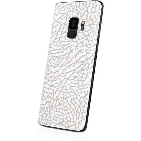 Elephant Print White Galaxy S9 Skin
