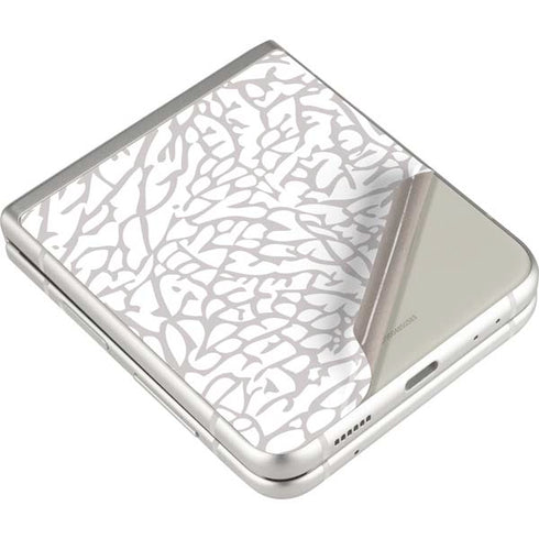 Elephant Print White Galaxy Z Flip3 5G Skin