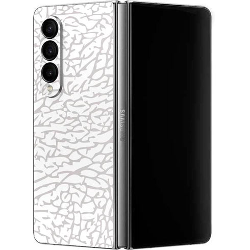 Elephant Print White Galaxy Z Fold4 5G Skin