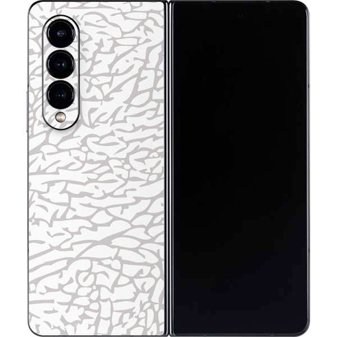 Elephant Print White Galaxy Z Fold4 5G Skin