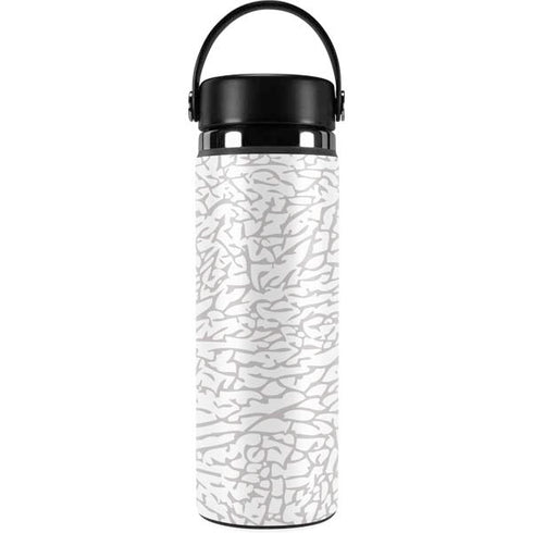 Elephant Print White Hydro Flask 20oz Wide Mouth Skin