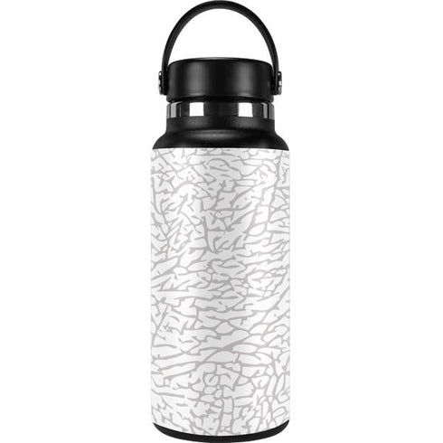 Elephant Print White Hydro Flask 32oz Wide Mouth Skin