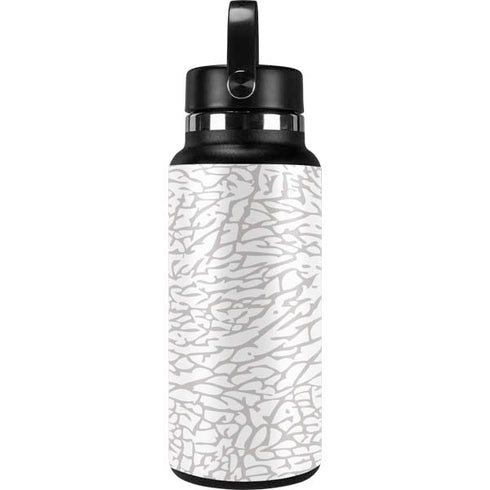 Elephant Print White Hydro Flask 32oz Wide Mouth Skin
