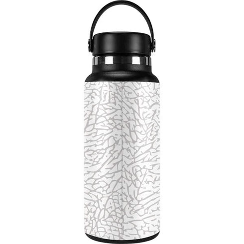 Elephant Print White Hydro Flask 32oz Wide Mouth Skin