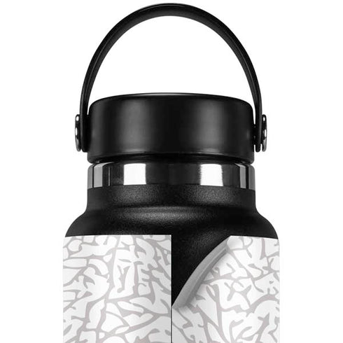 Elephant Print White Hydro Flask 32oz Wide Mouth Skin