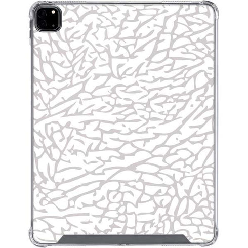 Elephant Print White iPad Pro 12.9in (2020) Clear Case