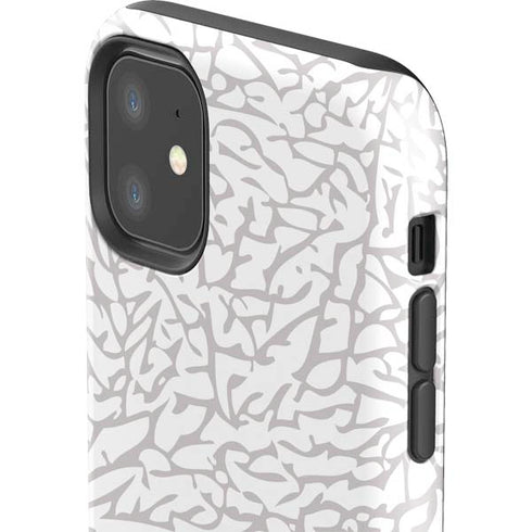 Elephant Print White iPhone 11 Impact Case
