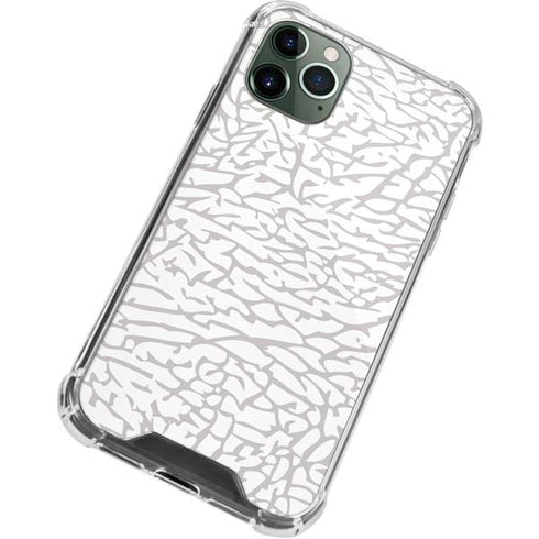 Elephant Print White iPhone 11 Pro Max Clear Case