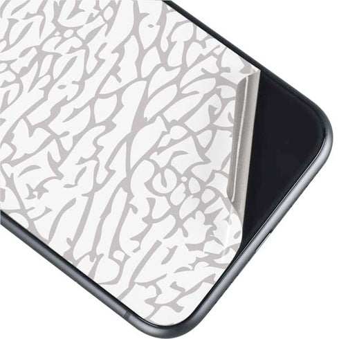 Elephant Print White iPhone 11 Skin