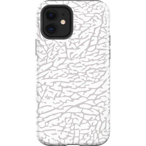 Elephant Print White iPhone 12 Impact Case