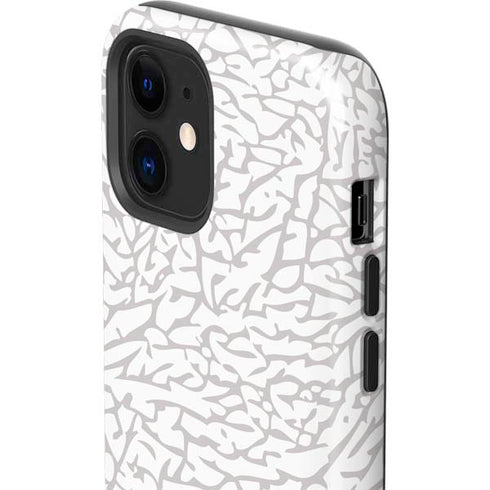 Elephant Print White iPhone 12 Impact Case