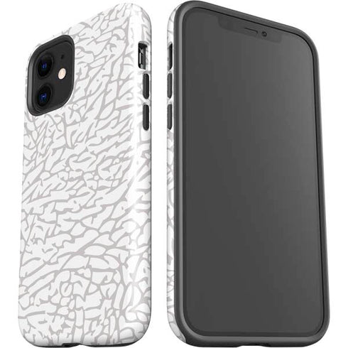Elephant Print White iPhone 12 Impact Case