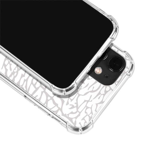 Elephant Print White iPhone 12 Mini Clear Case