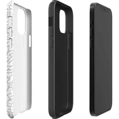 Elephant Print White iPhone 12 Pro Impact Case