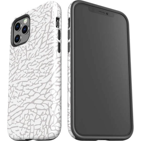 Elephant Print White iPhone 12 Pro Impact Case