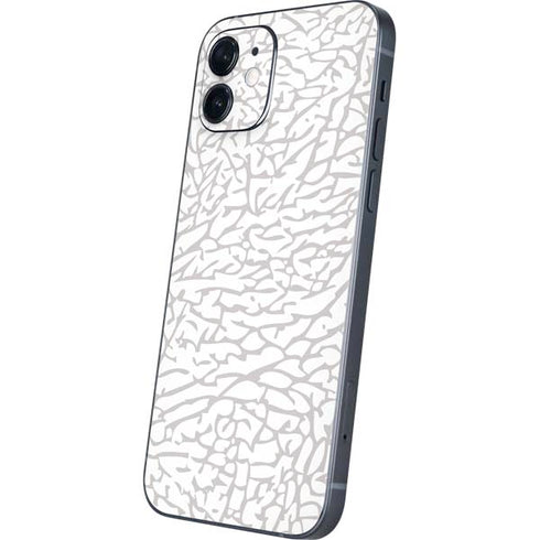 Elephant Print White iPhone 12 Skin