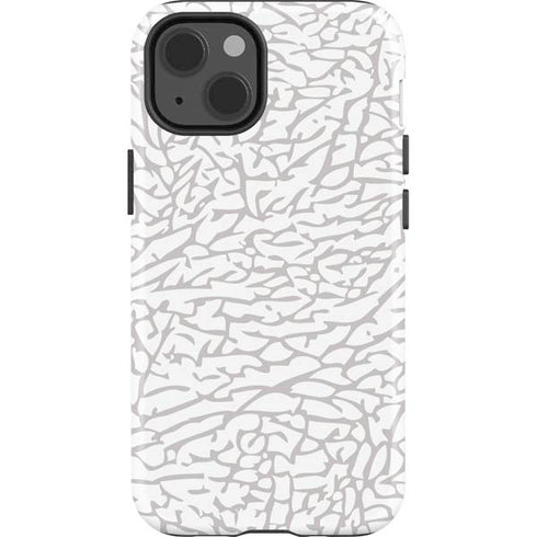 Elephant Print White iPhone 13 Impact Case