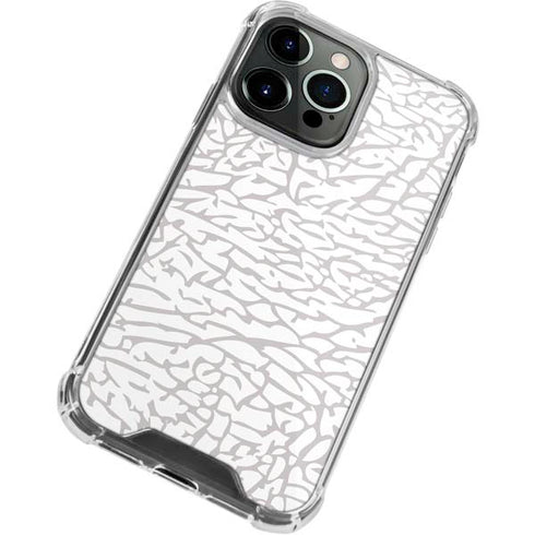 Elephant Print White iPhone 13 Pro Clear Case