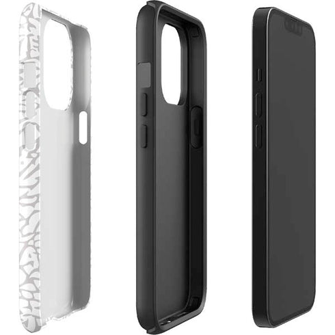 Elephant Print White iPhone 13 Pro Impact Case