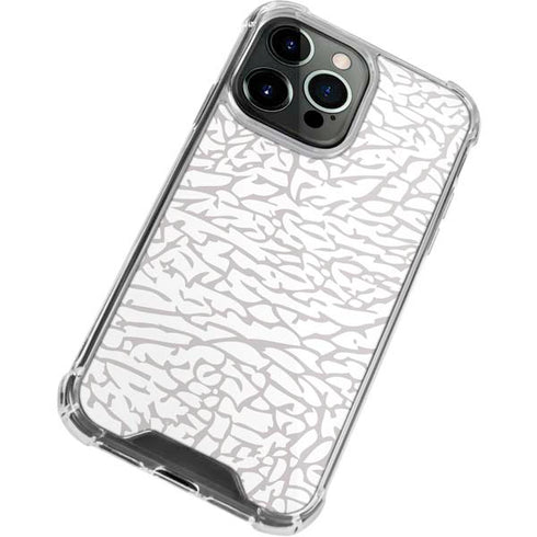Elephant Print White iPhone 13 Pro Max Clear Case