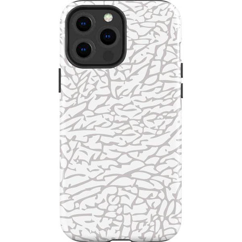 Elephant Print White iPhone 13 Pro Max Impact Case