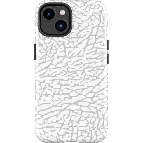 Elephant Print White iPhone 14 Plus Impact Case